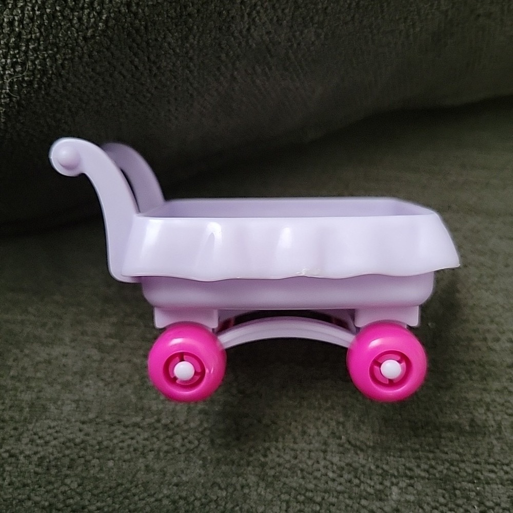 Zhu Zhu Pets Purple Stroller Accessory Replacement Pram Carriage Doll Dollhouse